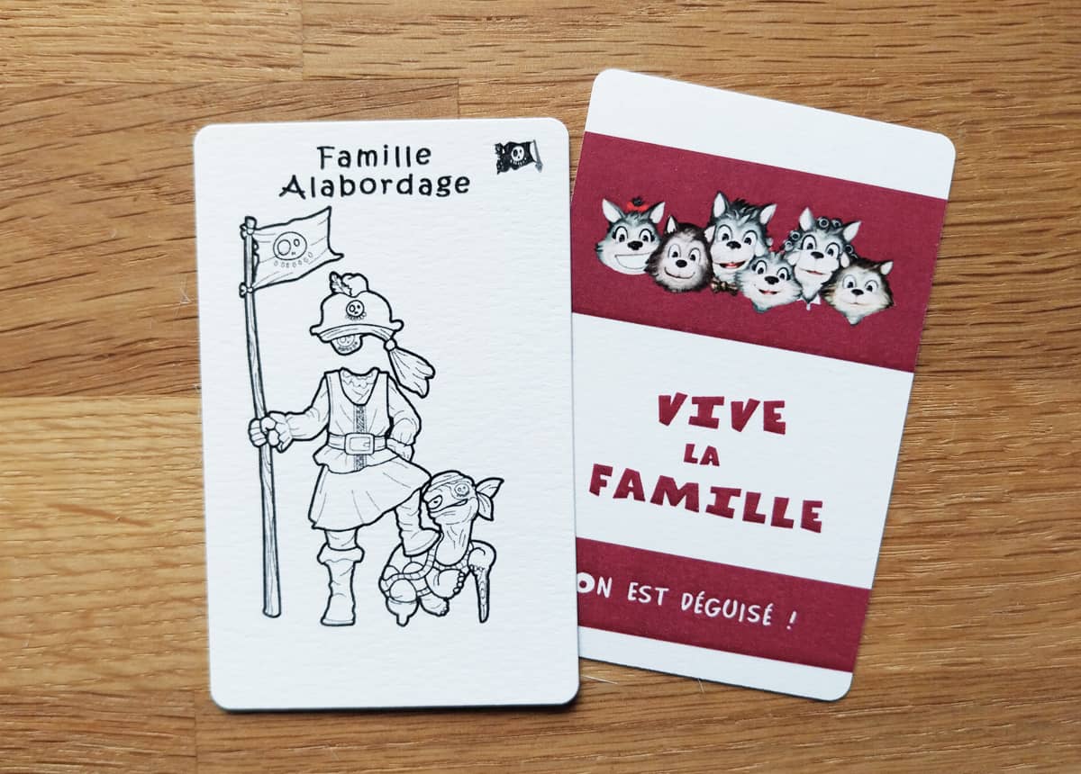 Dessiner les têtes sur les cartes déguisements