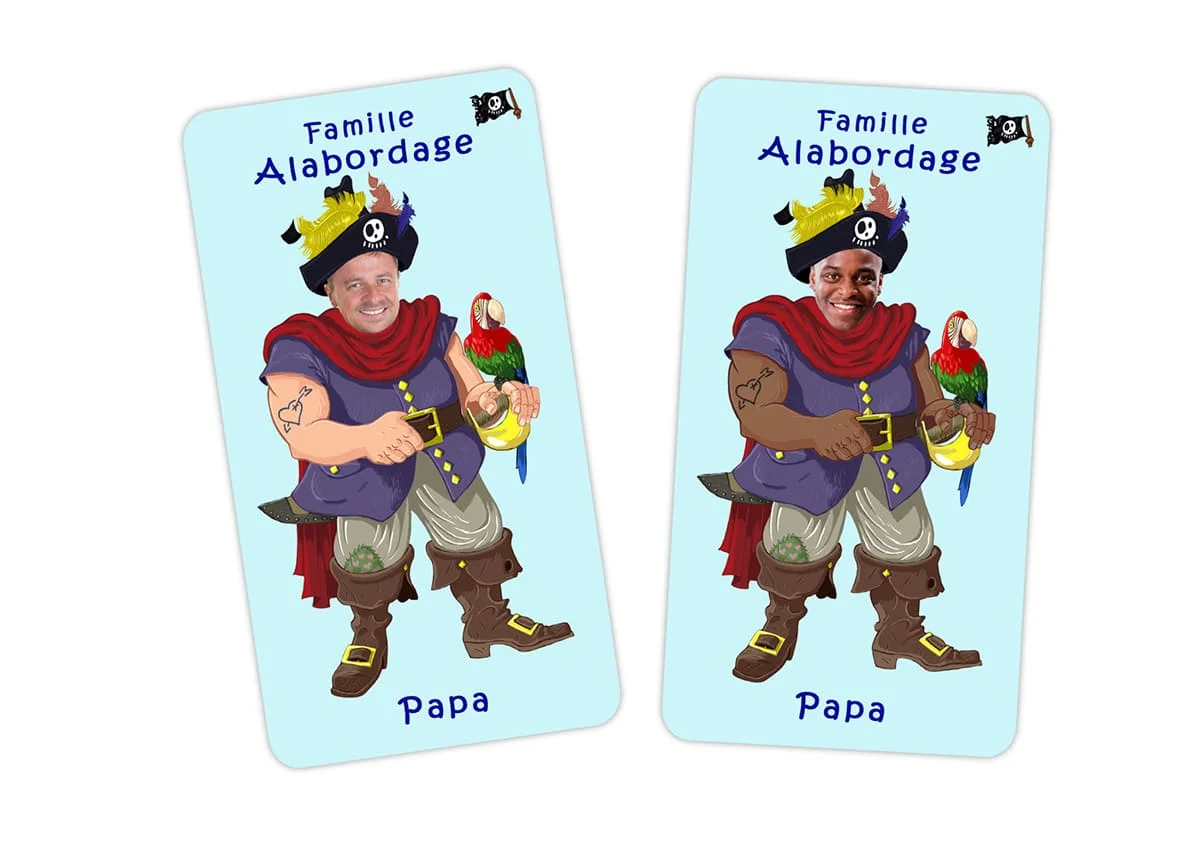 Adaptation de la couleur de peau dans le jeu de 7 familles