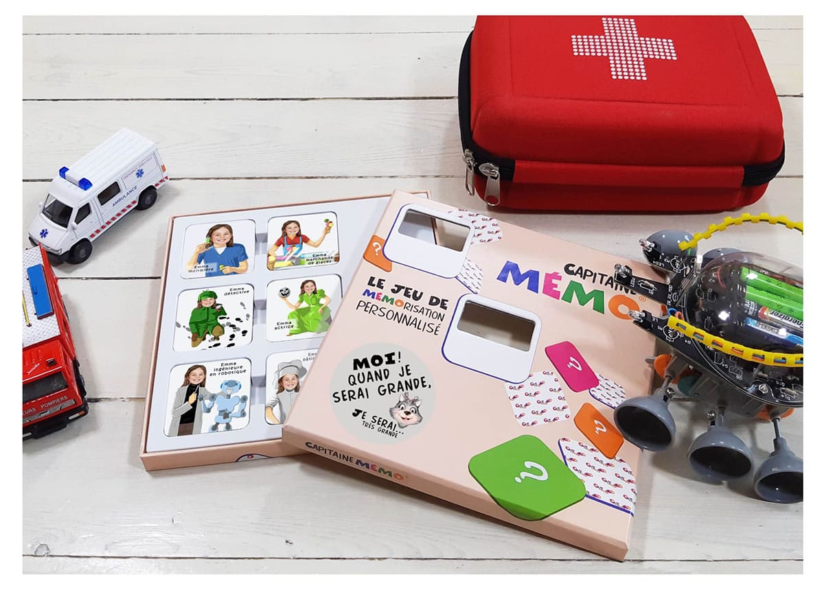 Jeu de mémory personnalisé. Les métiers. Version 3. Ambiance